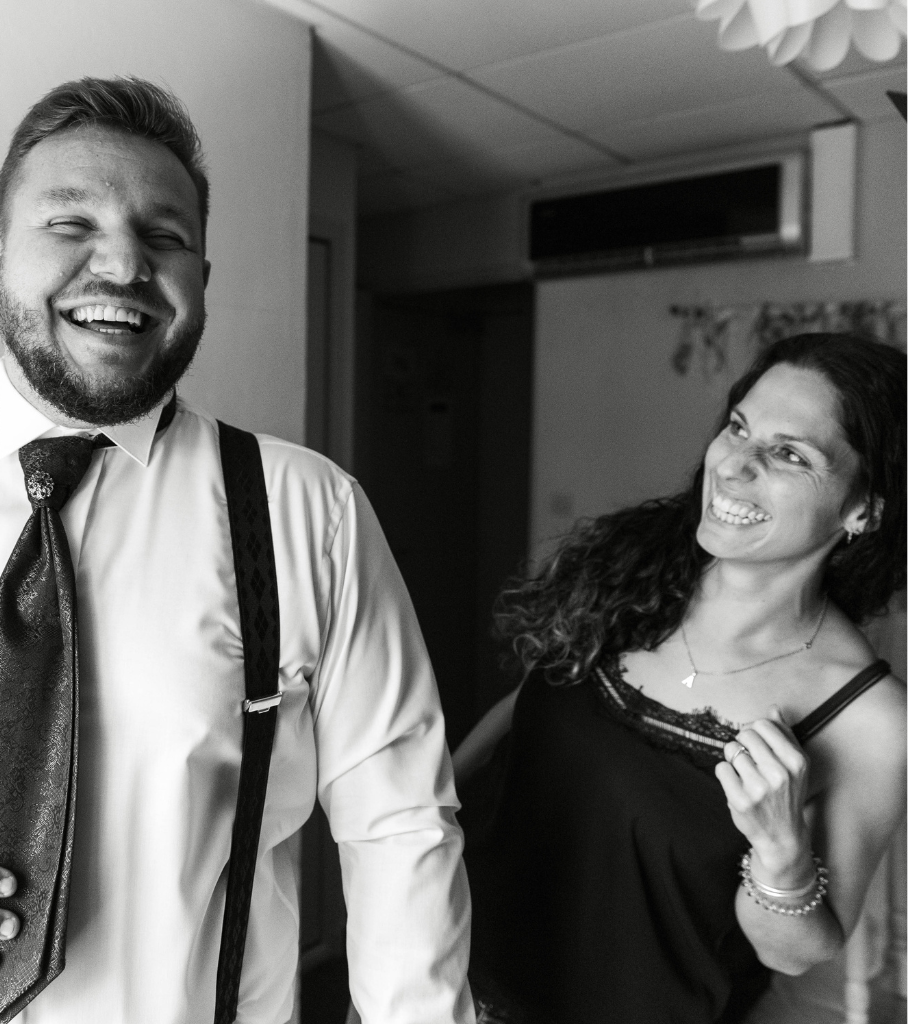 marié et wedding planner séance couple mariés